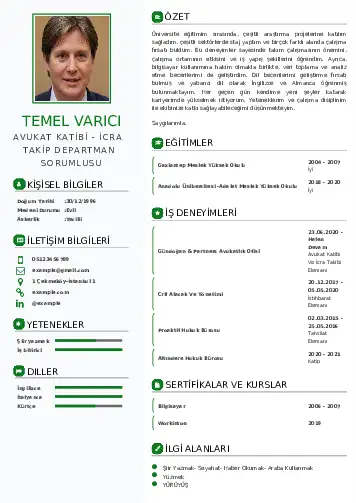 Hukuk Sekreteri Cv Örnekleri cv indir